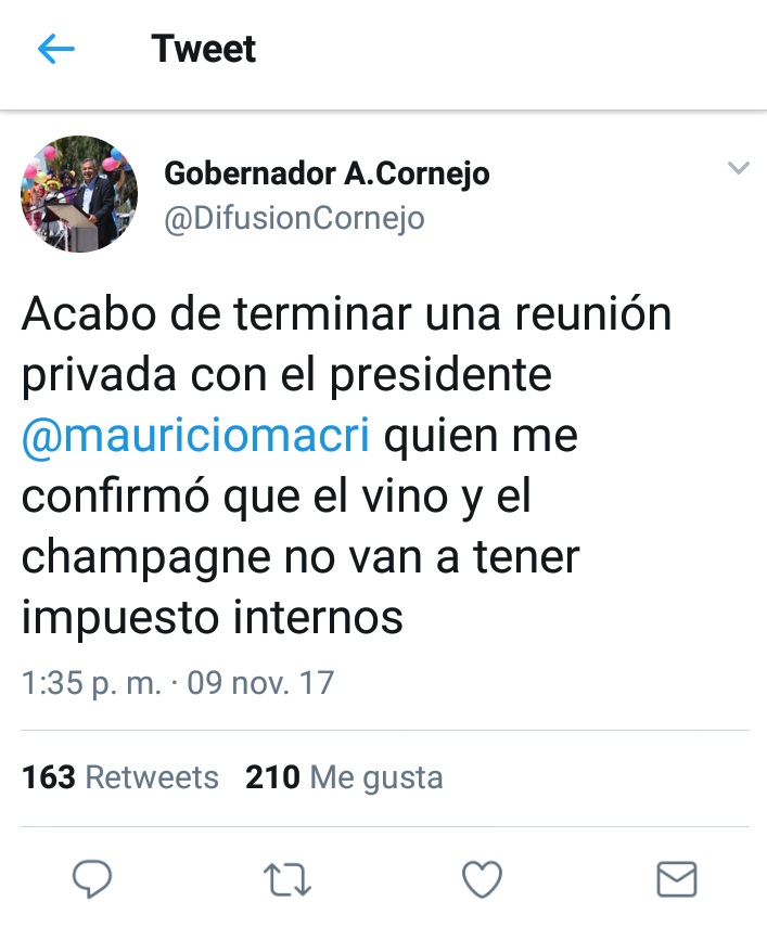 tweet Cornejo