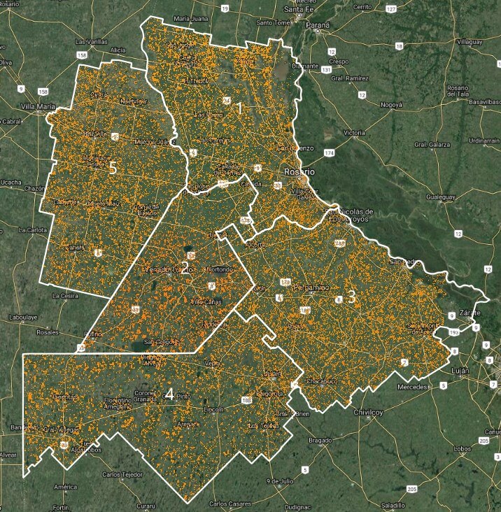 Trigo: la imagen satelital de la siembra de trigo