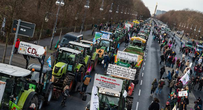 tractores protesta