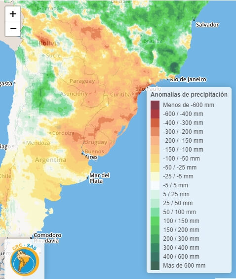 Bajante del río Paraná - Lluvias - Trimestre Enero - Abril- 200421