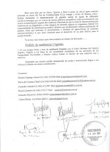 carta a macri inundados
