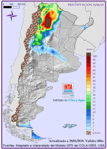 Enero termina con abundantes lluvias en el norte y nada para la región pampeana 3 PP_48