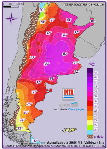 Enero termina con abundantes lluvias en el norte y nada para la región pampeana 6 TEMP_72