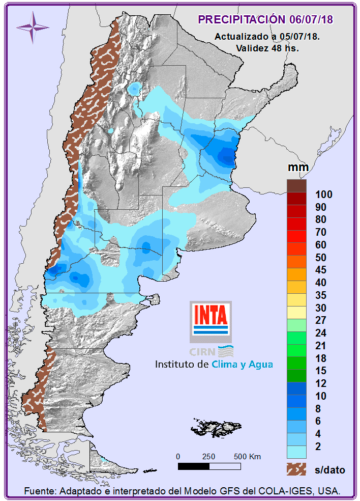 Durante el fin de semana largo se esperan precipitaciones para gran parte del país 1 Precipitaciones 1