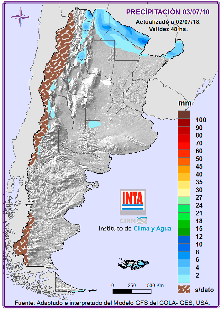 El frío llegó para quedarse y el fin de semana podría haber precipitaciones 2 Precipitaciones