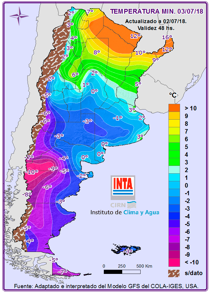 El frío llegó para quedarse y el fin de semana podría haber precipitaciones 1 Temperaturas
