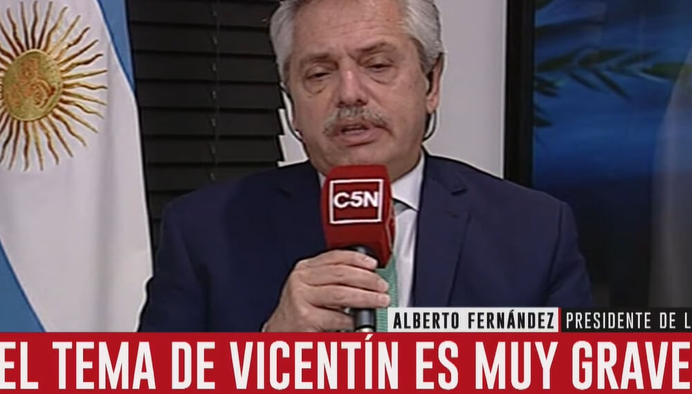 El presidente Alberto Fernandez opinó sobre Vicentin