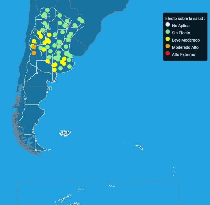 mapa de olas de calor