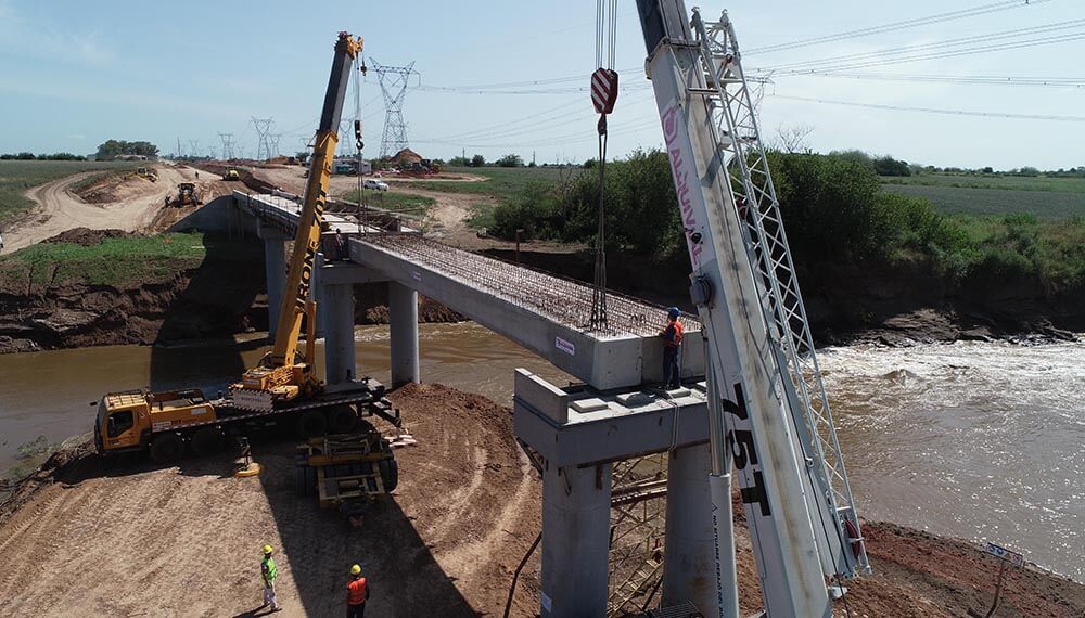 puente sobre el río carcarañá