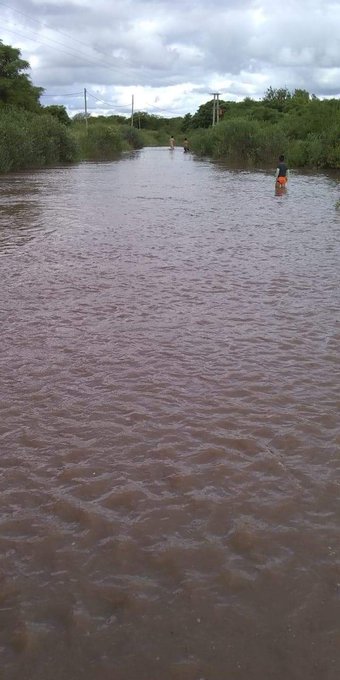 camino inundado