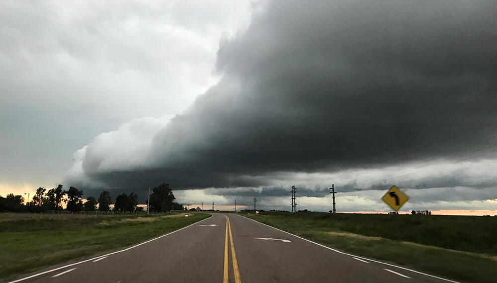 tormenta en ruta nacional