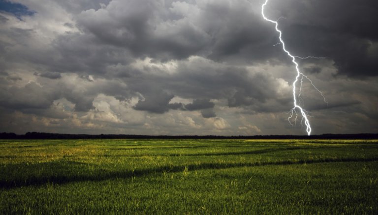 tormenta en el campo