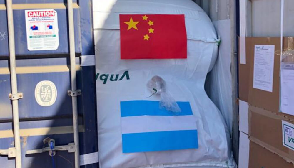 container con vino destino a china