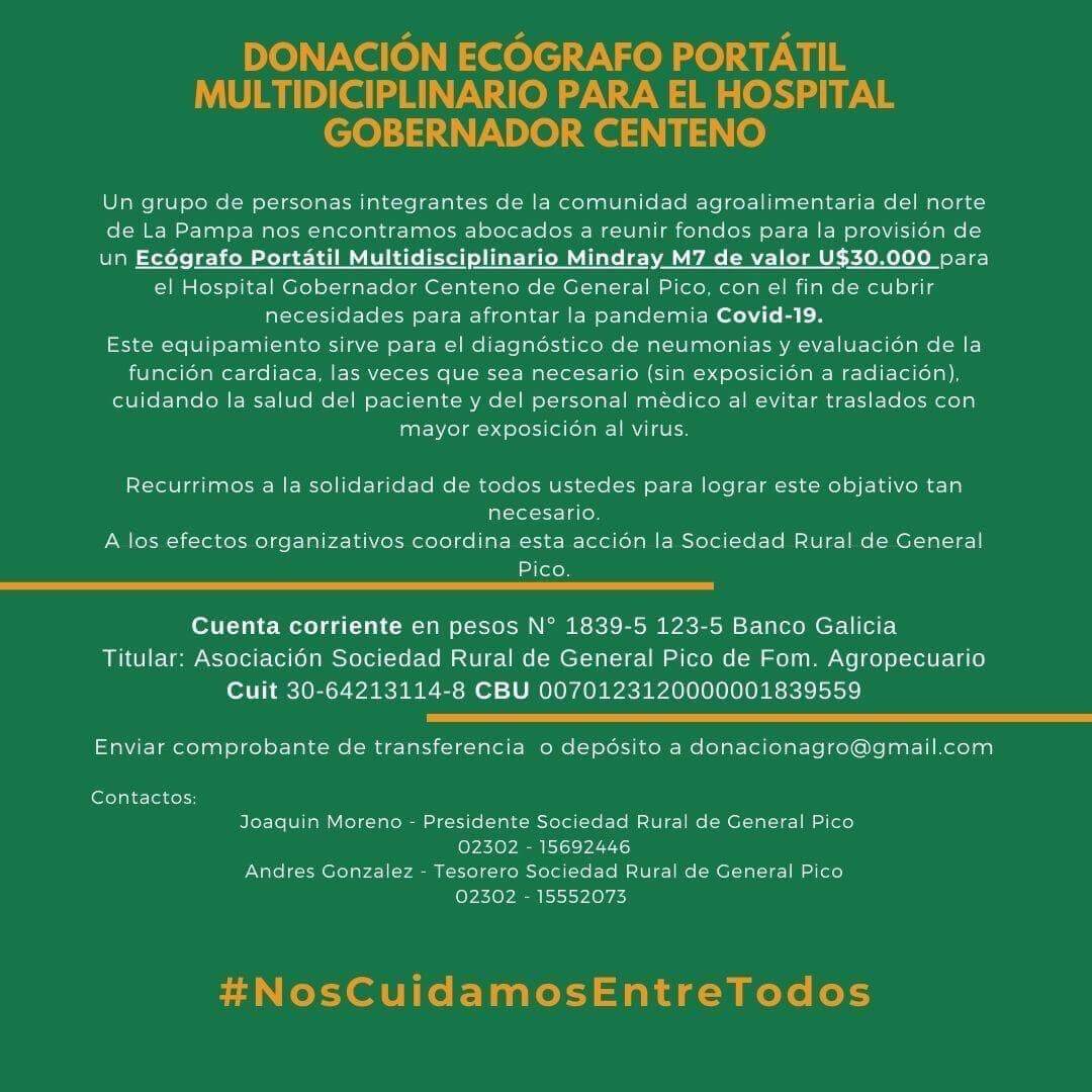 la pampa colecta coronavirus