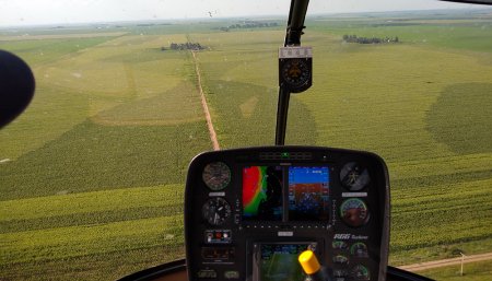 Vista aerea de un campo de maíz