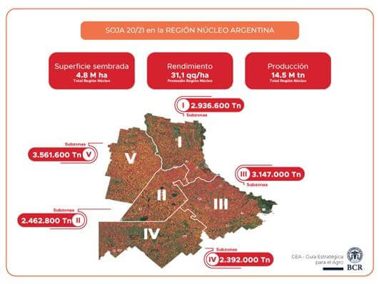 Soja Zona Centro Rinde mas bajo de la decada