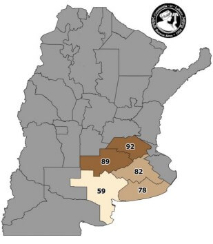 Mapa de la superficie en SD en cebada