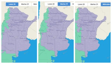 SMN - Alerta violeta hasta el miercoles