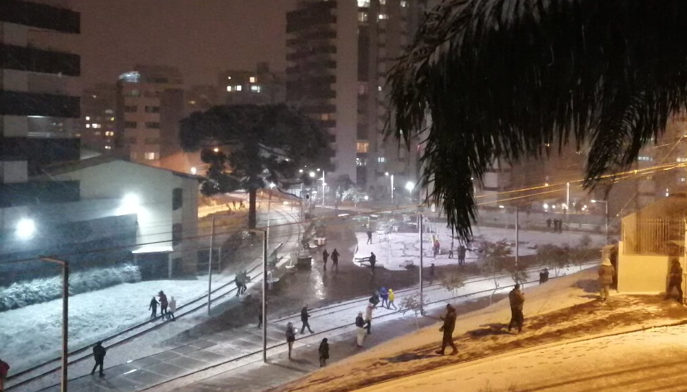 Imagenes de la nevada en el sur de brasil