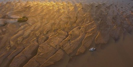 Aprovecharon la bajante y pescaron una raya gigante en el río Paraná 1 rio parana infocampo