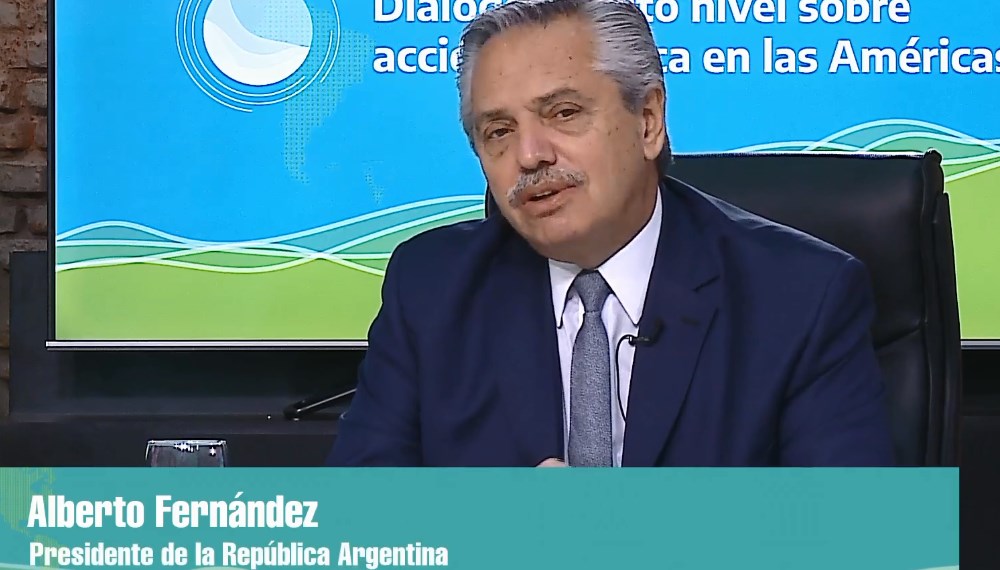 Alberto Fernández en la Cumbre Latinoamericana sobre Cambio Climático