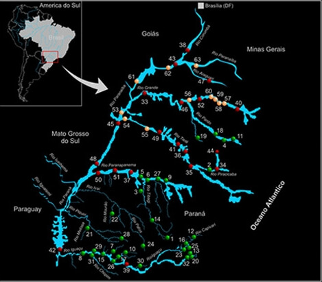Mapa Cuenca Rio Parana