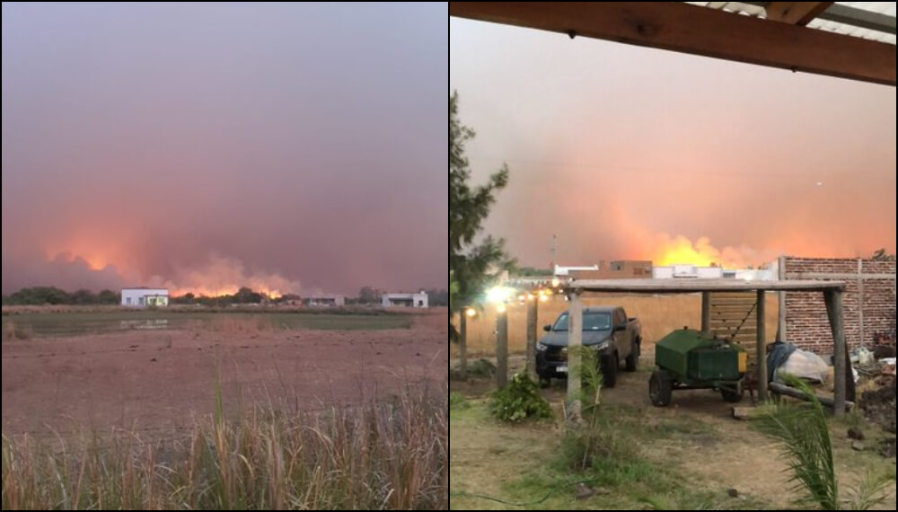 Fuego en el INTA Mercedes