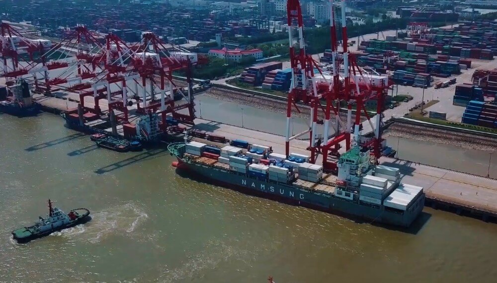 Puerto de Shanghai China