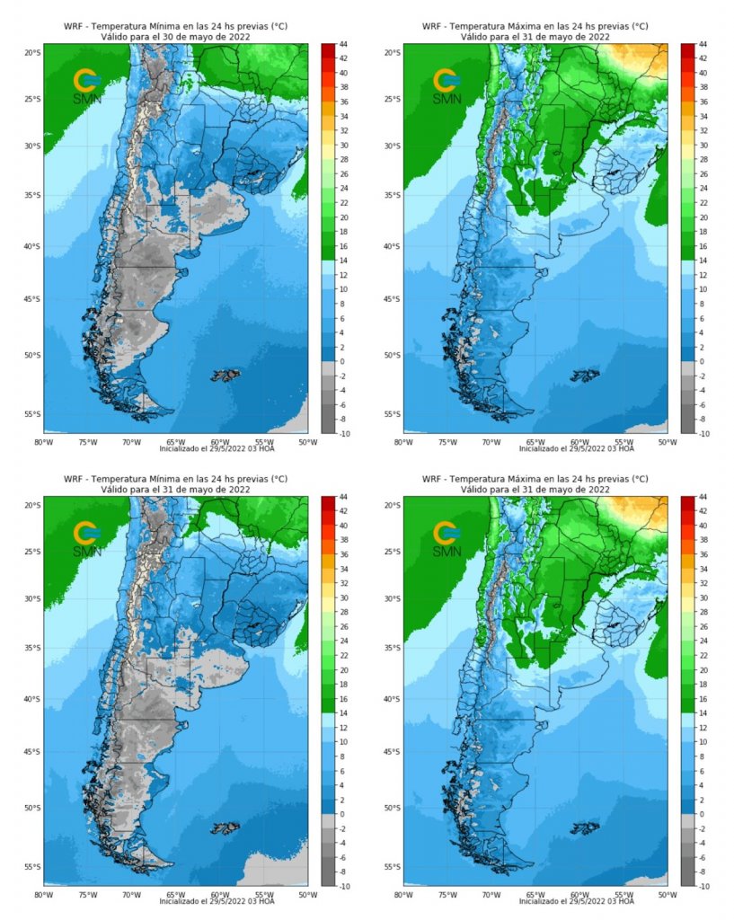 temperaturas max y min