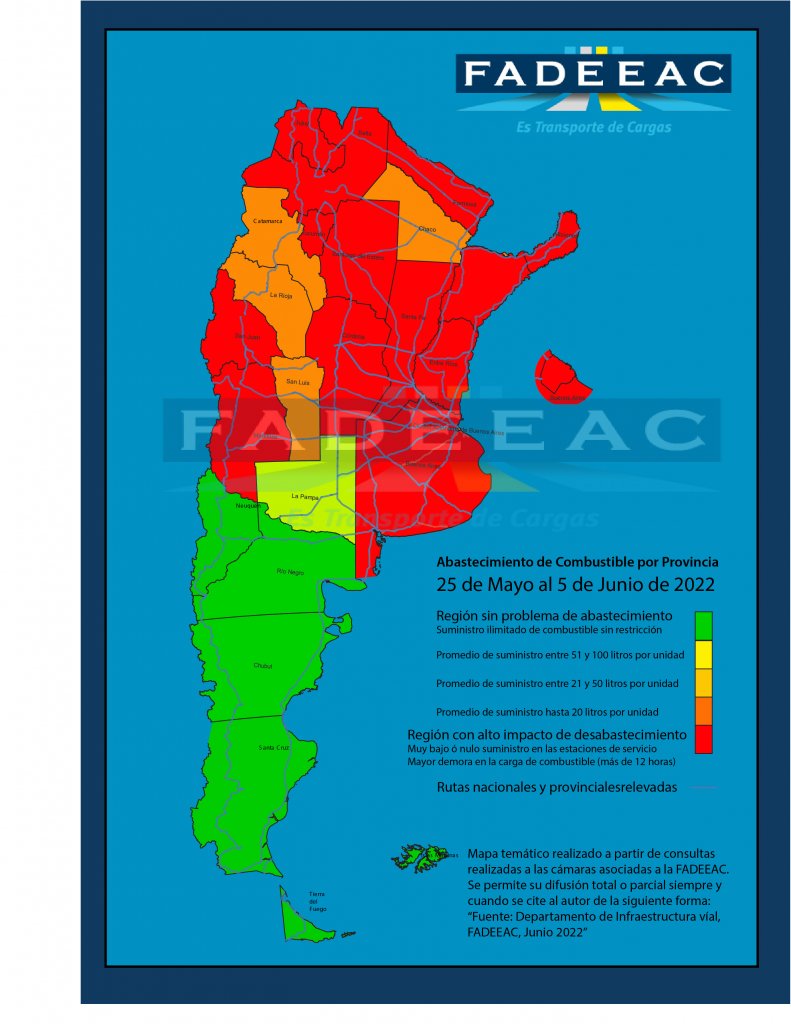 Abastecimiento gasoil 25 de mayo al 5 de junio