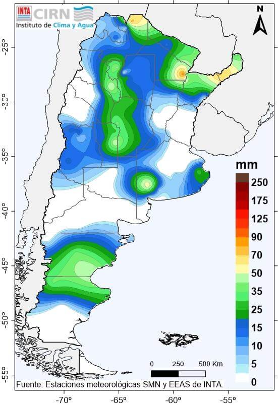 Lo que más esperan los productores: ¿Cuándo llega la lluvia para el campo? 1 PRECIPITACION OBSERVADA