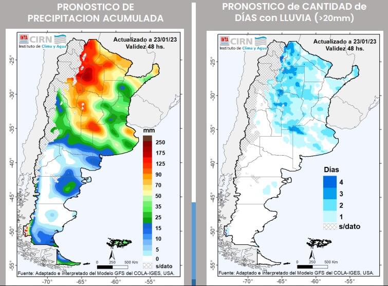 Las lluvias siguen en el radar del campo, que mantiene la esperanza de olvidarse de la sequía 1 clima inta