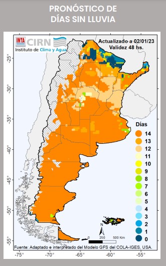 inta dias sin lluvia