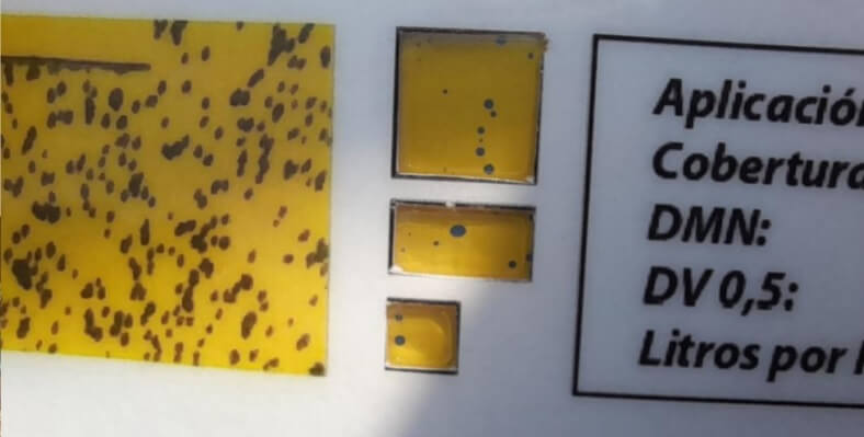 Barbechos: cuánto hay que reducir las gotas para alcanzar las malezas "escondidas" 1 tarjeta aplicacion