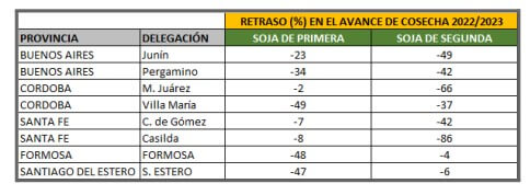 retrasos soja