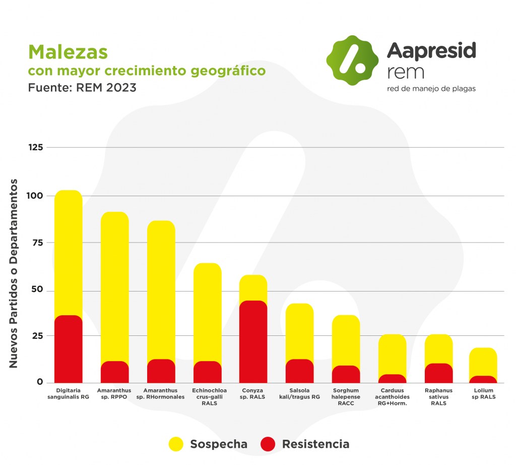 Las malezas, una “sombra preocupante”: el 70% de los lotes ya tienen 15 o más biotipos resistentes 2 aapresid malezas grafico 2