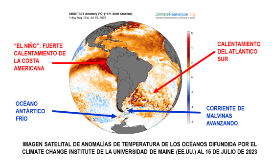 el nino imagen satelital