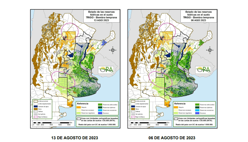 ausencia general de lluvias