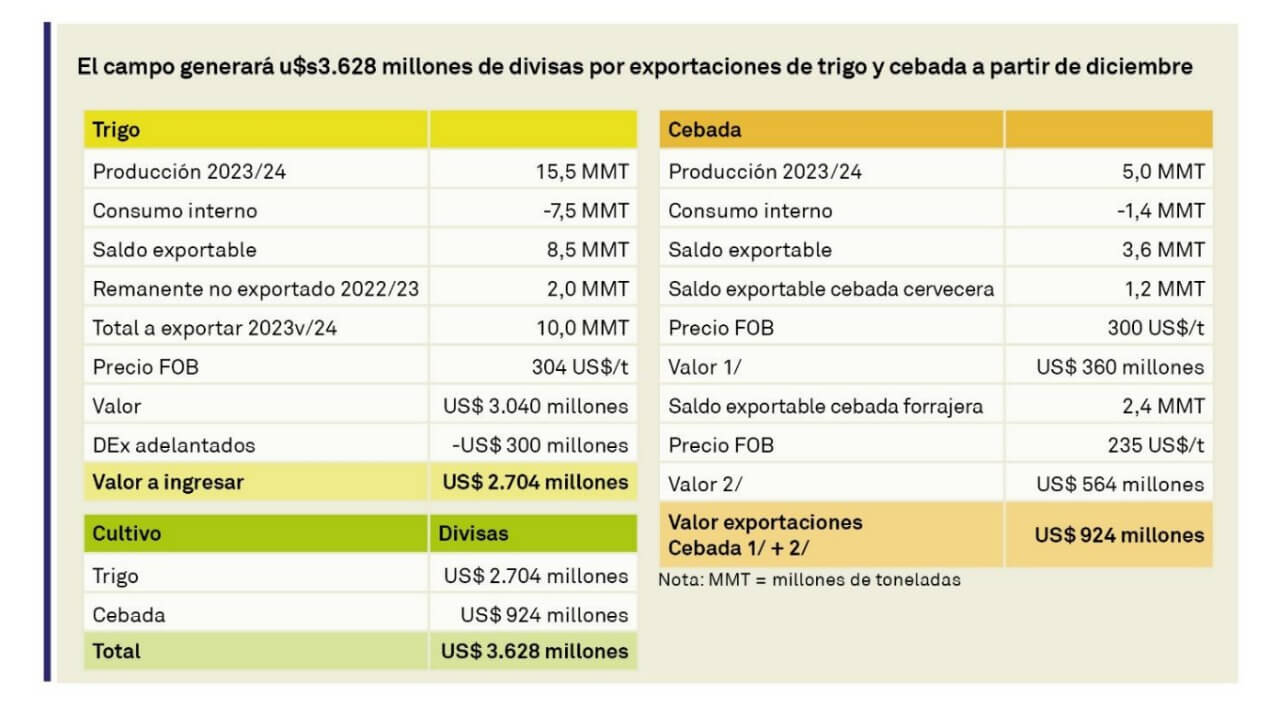 Un respiro para la economía: el trigo y la cebada traerían 70% más divisas que el año pasado 2 Trigo