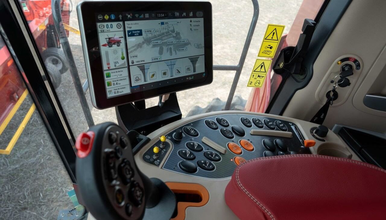 cosechadora pantalla agtech maquinaria
