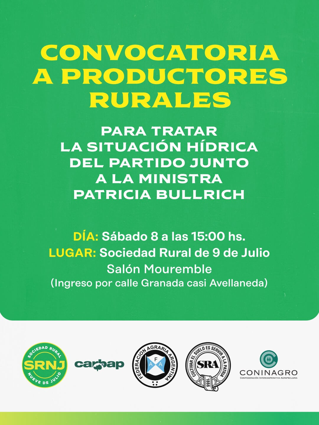 Inundaciones: Bullrich se reunirá con productores, mientras Buenos Aires volvió a criticar a la Nación 1 bullrich 9 julio