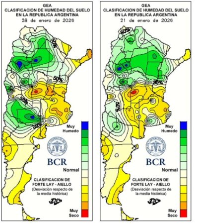 La sequía que alarma a la zona núcleo: en enero llovió menos de la mitad del promedio histórico 3 duo mapa anomalia 14