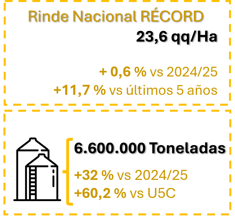 rinde y cosecha girasol