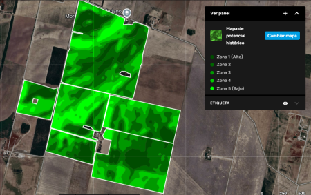 Mapas de potenciales de xarvio FIELD MANAGER