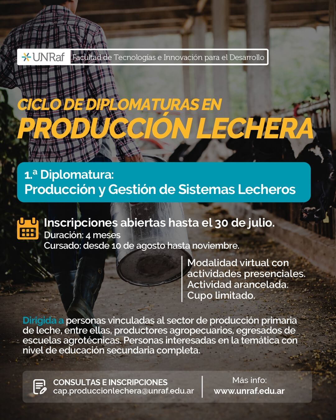 Flyer produccion lechera UNRaf
