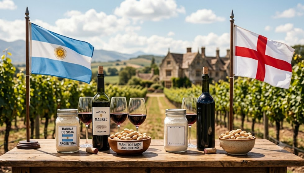 Los rivales del Mundial y el agro: contra Inglaterra, un partido parejo que se define por la soja, el vino y el maní
