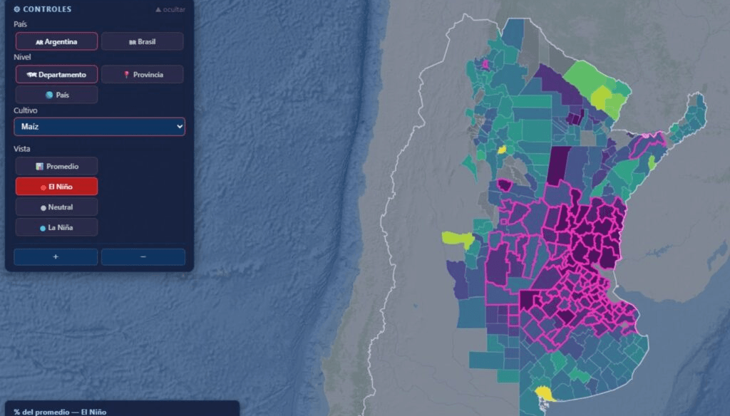 El Niño: el INTA lanzó un nuevo mapa interactivo que predice el impacto agrícola del fenómeno