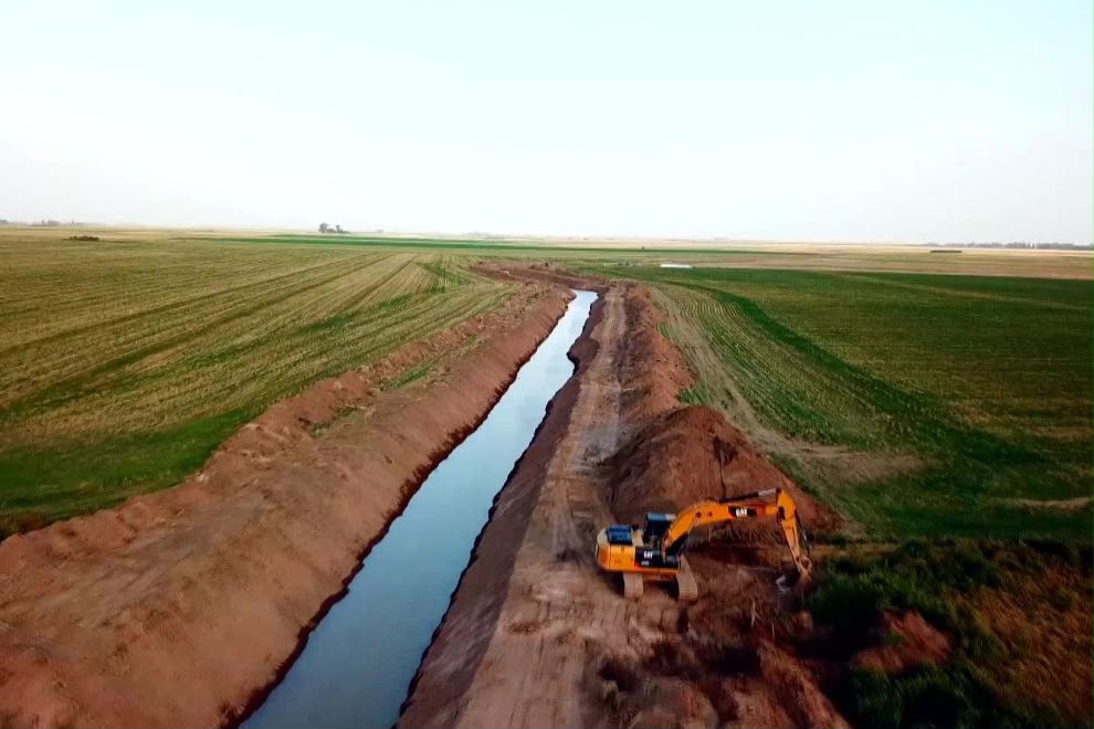 canal de desague obra hidrica cordoba